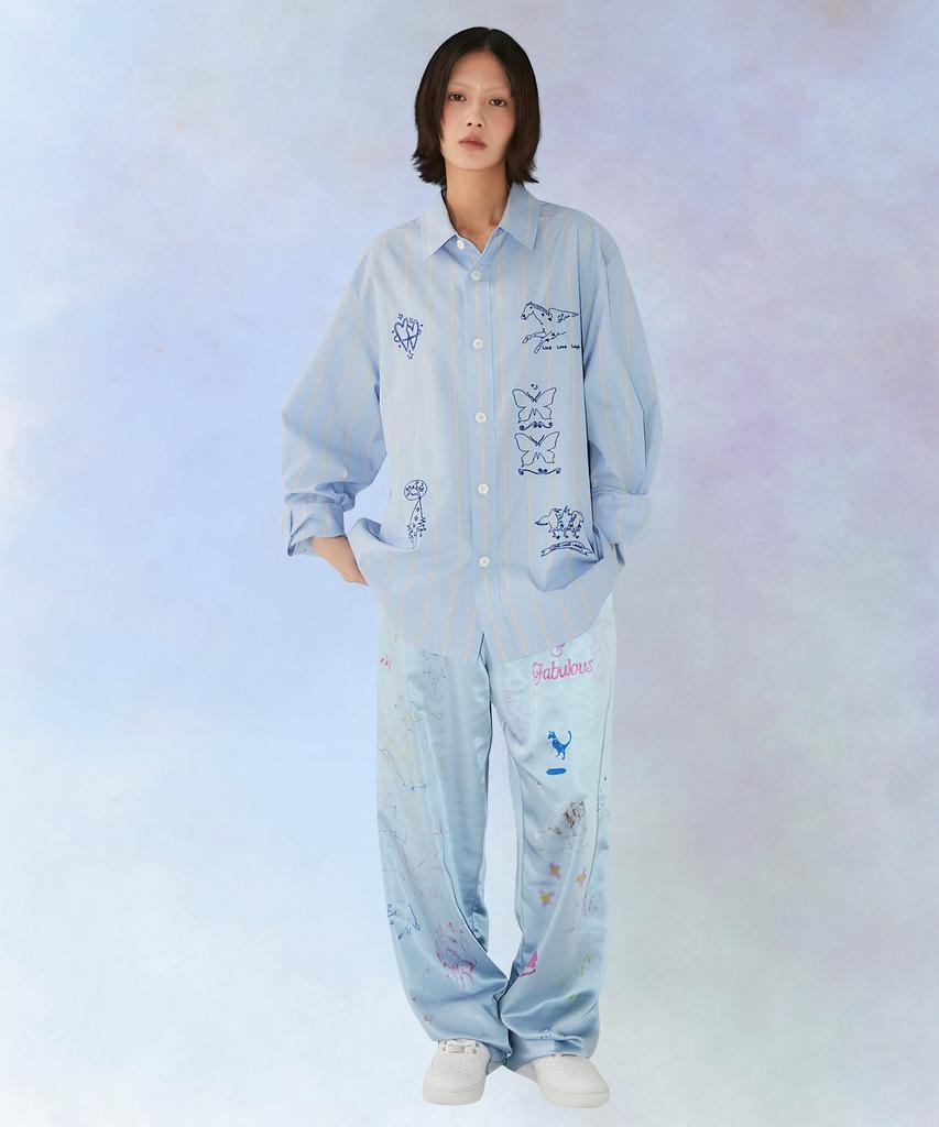 Hapeuweineitibeu Moon River Pants Blue