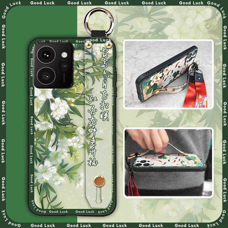 Противопылевой силиконовый чехол для телефона Nokia HMD Skyline с ремешком на запястье, прочной кольцевой подставкой, защитной модной задней крышкой