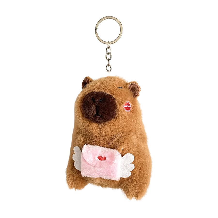 Capybara Cupid Plush Stuffed Toy Animal Doll Couple Keychain Gifts Birthday