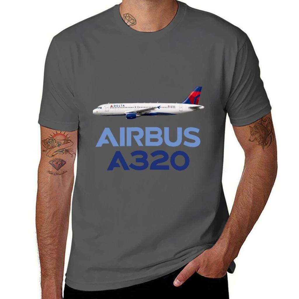 Футболка с принтом самолета Airbus A320, спортивная футболка с коротким рукавом для бега и спортзала