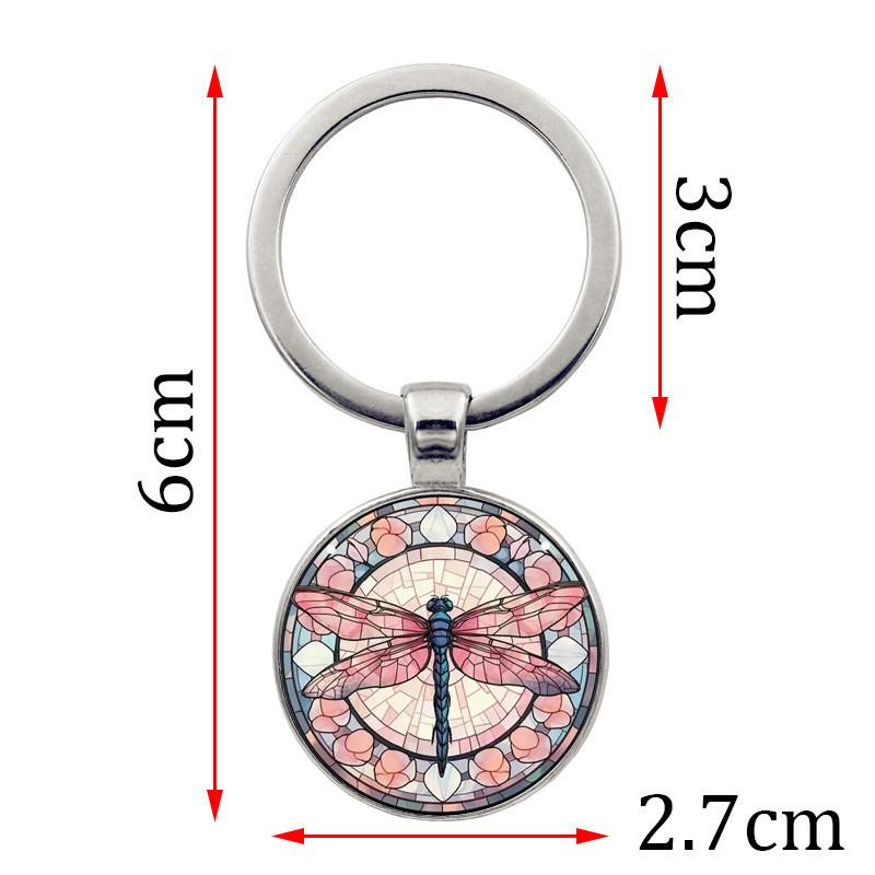 Attractive Vintage Dragonfly Keychain Modern Gift For Men Sleek Zinc Alloy Keyring Perfect For Everyday