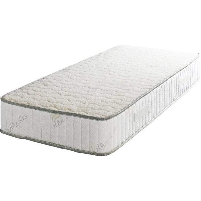 Matelas 90x190 cm Mousse Poli Lattex Indformable - Trs Ferme - Oreiller Mmoire - Protge Matelas