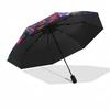 Automatic Folding Umbrella with Leopard Print - Portable 3-Fold Design, 8-Bone Iron Frame, Perfect Gift for Fans and Travelers0104265a