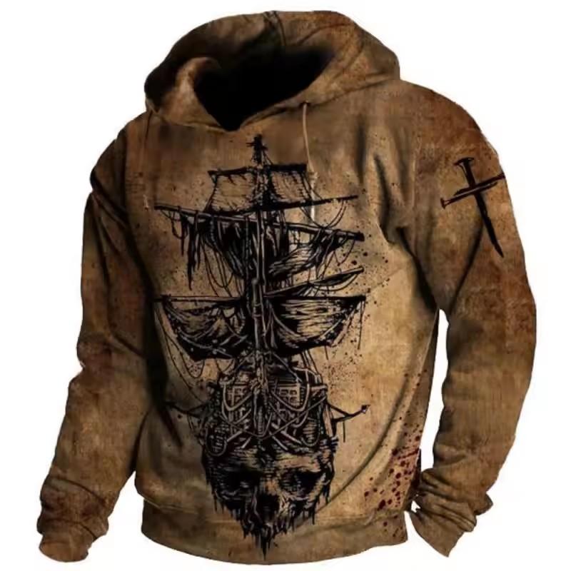 Funny Animal 3D Print Men's Hoodies Hip Hop Trend Y2k Clothes Autumn and Winter Casual Sweatshirts Fashion Pullover Street Tops