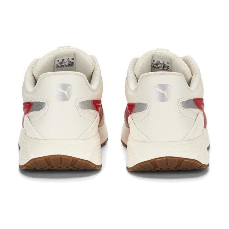 Puma Runtamed Series Fabric Two-Layer Cowhide Synthetic Leather Sports Low-Top Lifestyle Shoes Unisex Sneakers White Red 389236-05