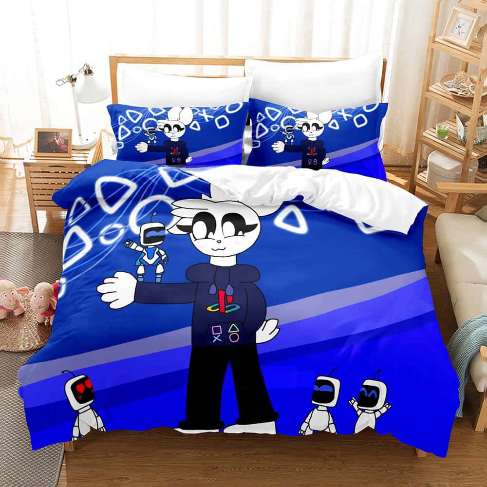 3D Print Anime Astro Bot Bedding Collection Single Twin Full Queen King Size Bed Collection Adult Kid Bedroom Duvet Cover Collections Home Textiles