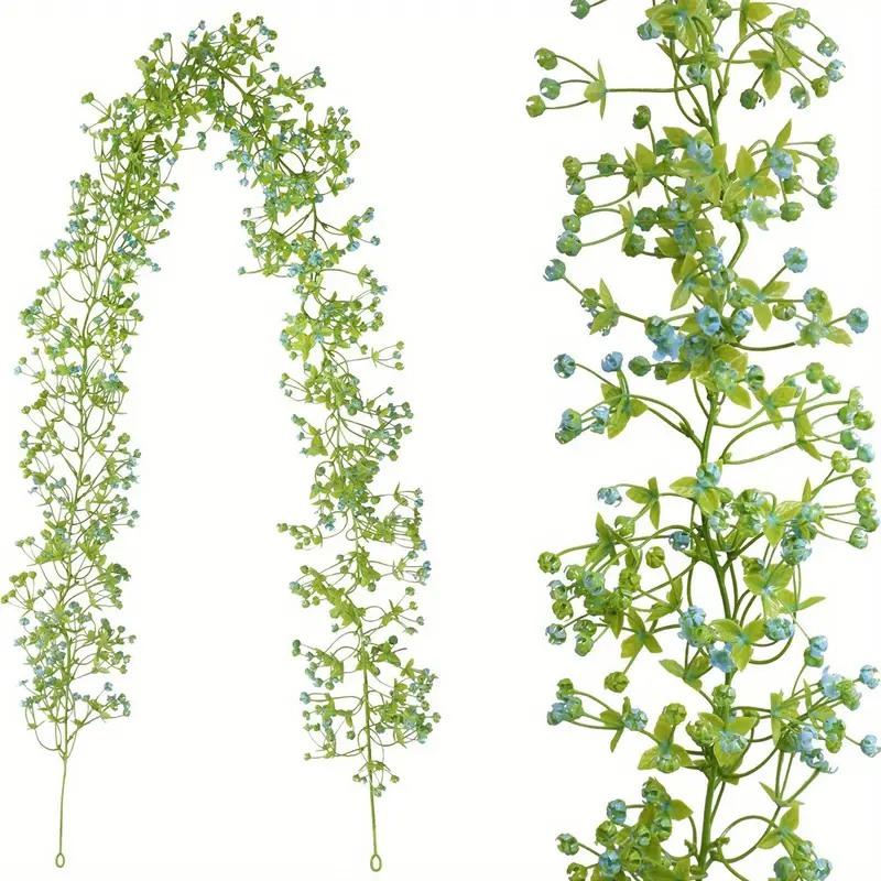 1 шт искусственный цветок пластиковый гипсофила цветок лоза искусственный свадебный ротанг свадебное украшение зеленое растение ротанг 175 см