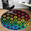1pc Colorful Circles Chair Carpet for Office, Non-slip, Soft and Durable Office Rug for Interior Decoration, Perfect for Office yy260313055