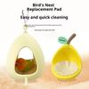 Осень Зима Теплая Лежанка из Овечьей Шерсти в Форме Птичьего Гнезда Хлопковая Подстилка Маленькое Животное Птица Круглая Спальная Кровать Спальный Инструмент Аксессуары для Клетки Попугая