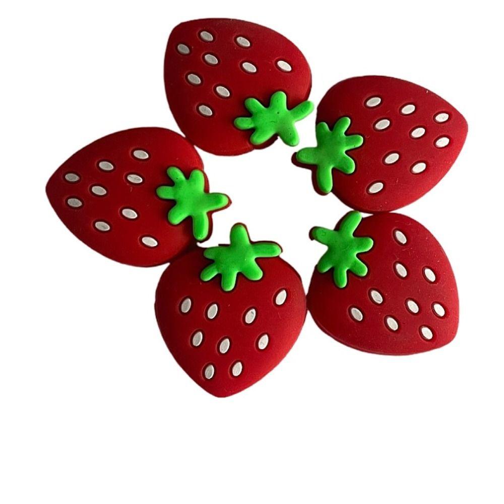 Strawberry Tennis Racket Shock Pad Silicone Tennis Racket Vibration Dampeners  Tennis Racket
