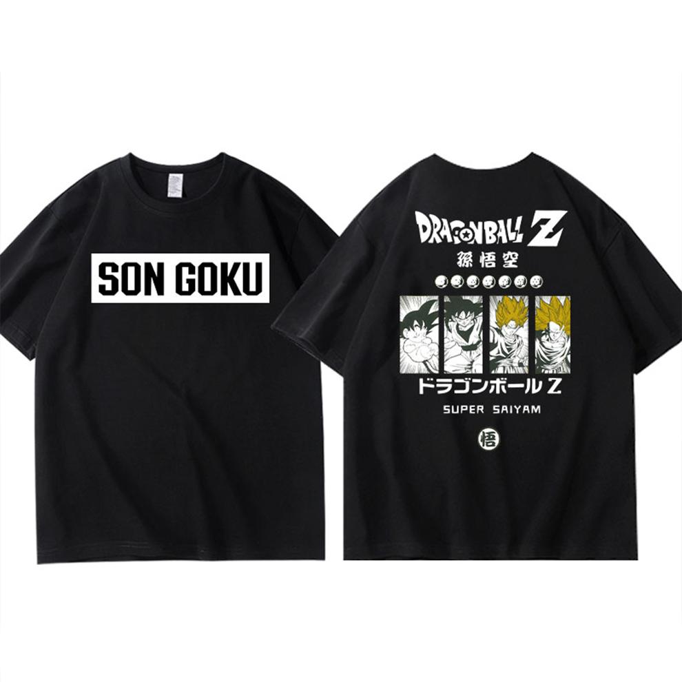 Мужская одежда Y2k Аниме Dragon Ball Z Летние Футболки с Графикой Мужская Харадзюку Оверсайз Свободные Повседневные Женские Футболки с Короткой Рукавом