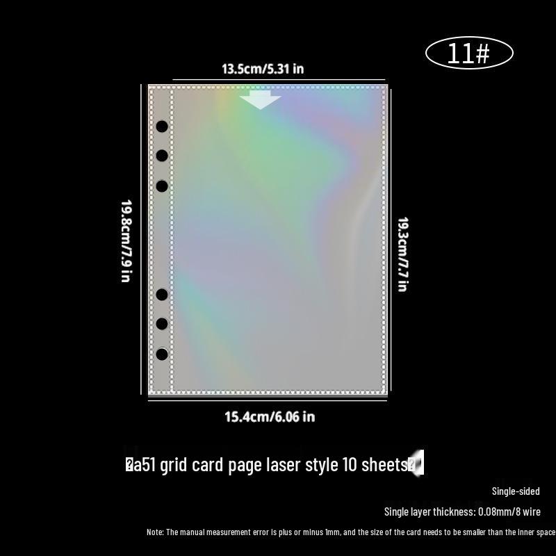 Компактный нескользящий прозрачный альбом для карточек формата А5 с 3-дюймовыми четырехлистными страницами для хранения небольших карточек