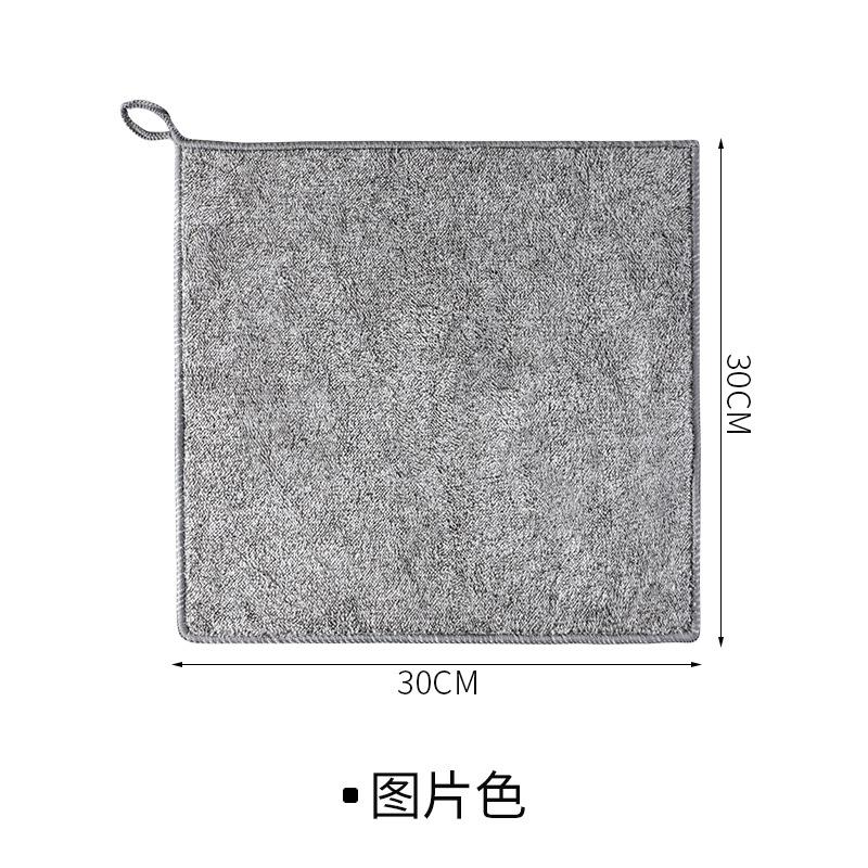 2378 Bamboo Charcoal Fiber Thickened Absorbent Dish Cloth Oil-free Kitchen Cleaning Bamboo Fiber Oil-removing Dishwashing Towel