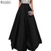 ZANZEA Женские повседневные эластичные юбки свободного покроя с высокой талией