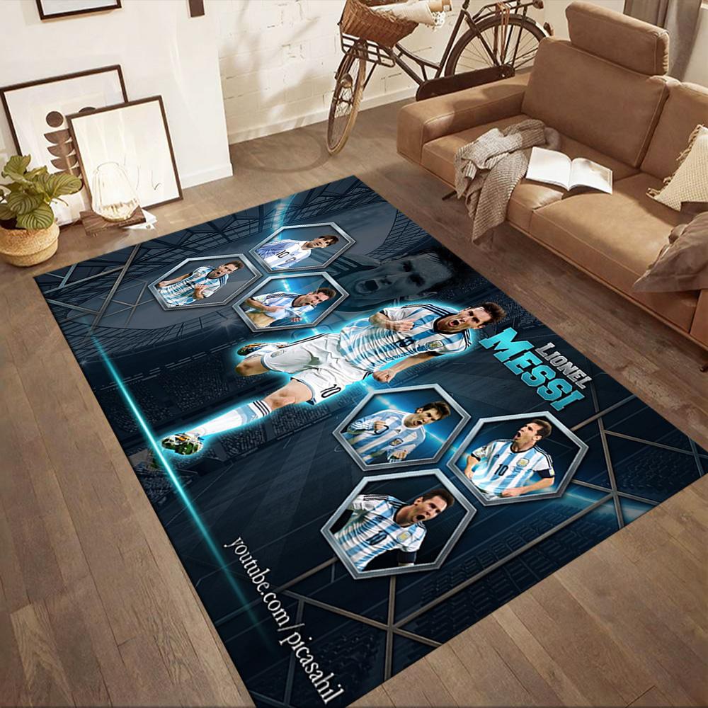Messi 41 Floor Mat Design for Playrooms Game Room Study room Living Rooms Anti-slip Rug Anime Office Decor