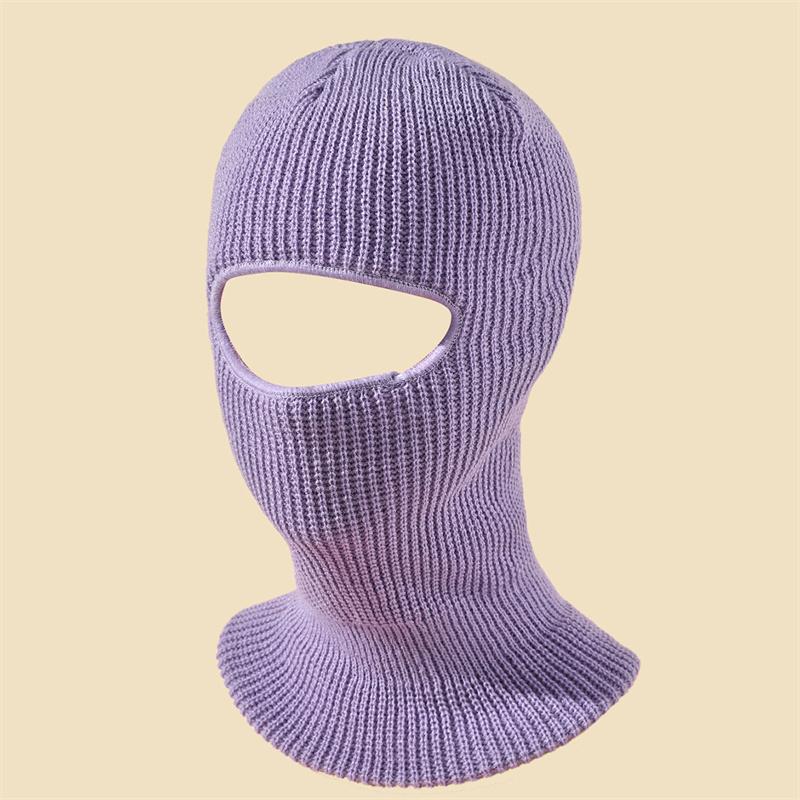 Зимняя шапка-балаклава с 3 отверстиями, вязаная анфас, гетра для лыжного шеи, теплая вязаная шапка для занятий спортом на открытом воздухе, лыжная маска с вышивкой крестиком