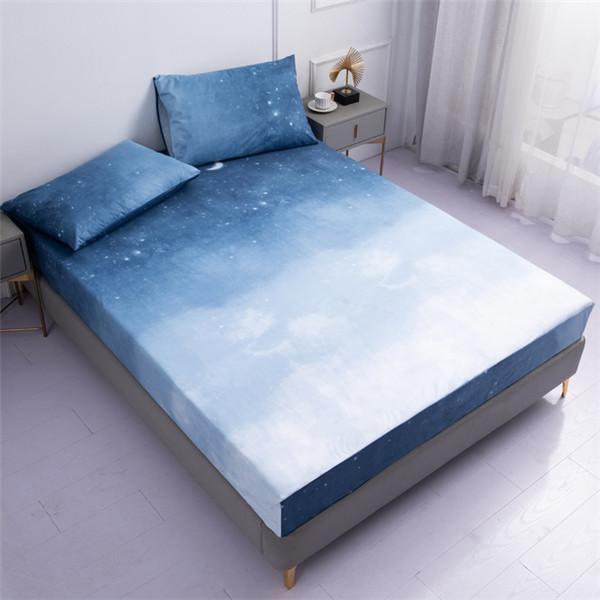 Супер водонепроницаемая простыня из 3 предметов, гладкий наматрасник, покрывало с глубоким карманом, дышащее мягкое покрывало, постельное белье (С 2 наволочками)