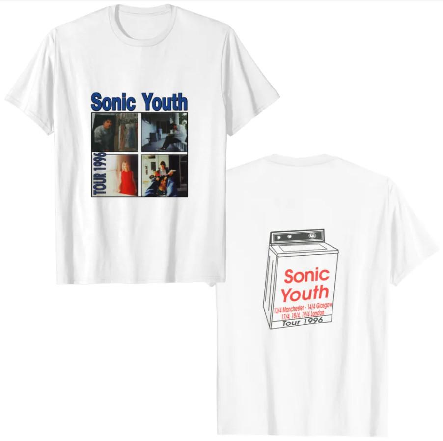 Sonic Youth 1996 Тур Винтажная Футболка Мужская Женская Футболки Топ – Мужская Тяжелая Футболка Рок-Группы