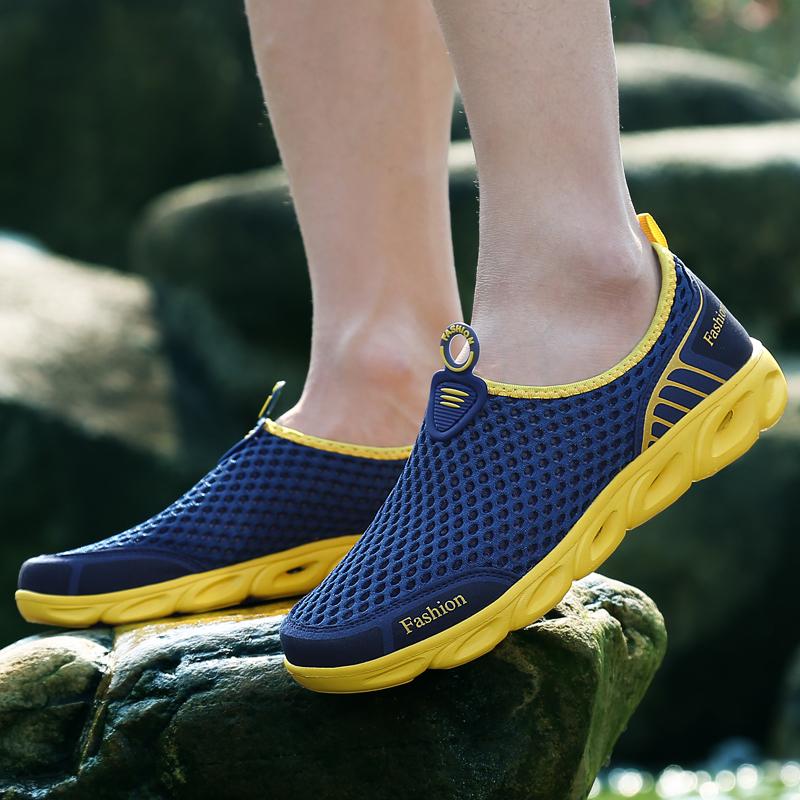 New Breathable Men's Mesh Shoes Hole Shoes Summer