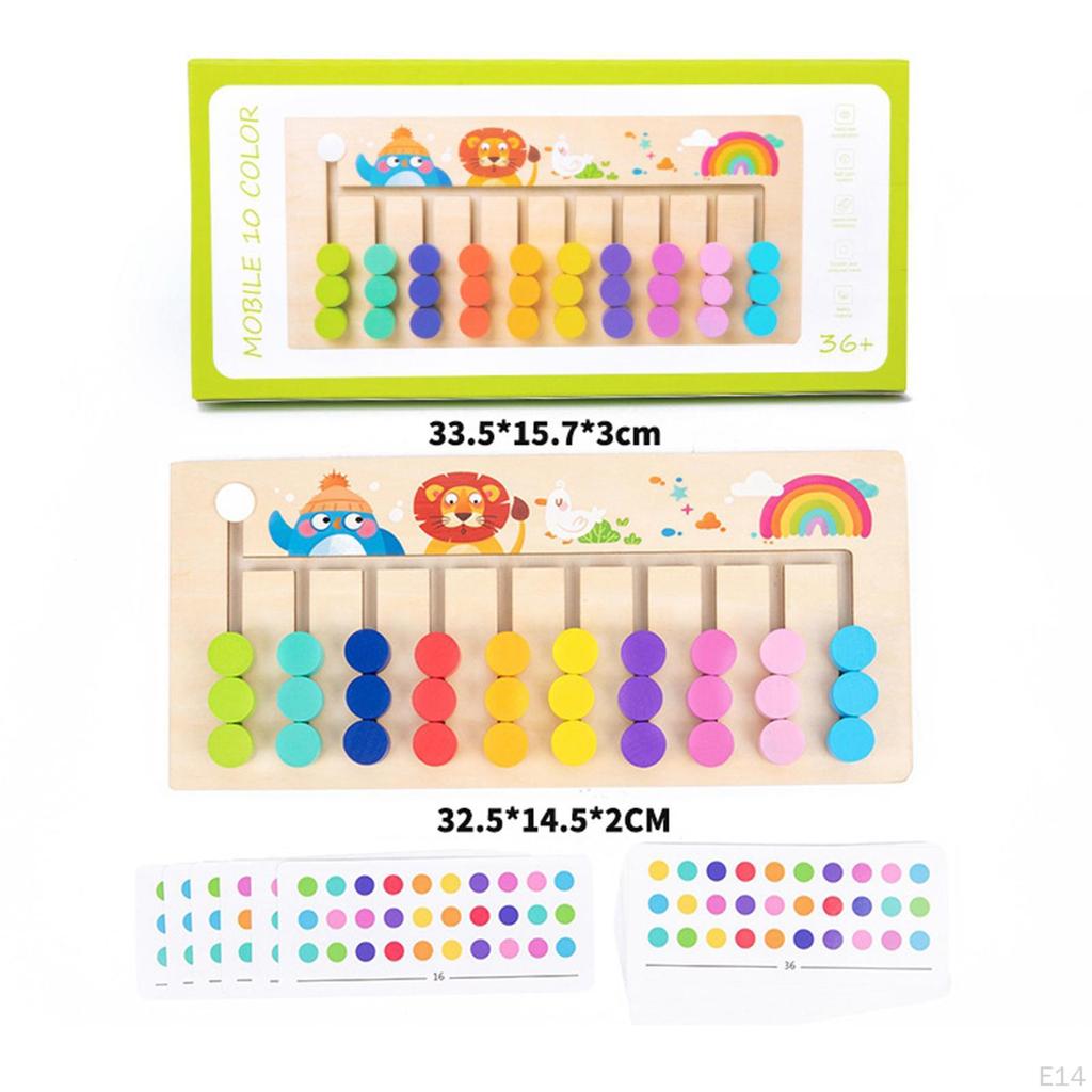 Детские обучающие игрушки Монтессори, слайд-головоломка, соответствующие цвету и форме, логические игры, деревянные логические игры