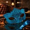 Comfortable Fit Face Mask Rhinestone Masquerade Mask, Adjustable Eye for Halloween Party Ball Gala Women Cosplay, Sparkling Hollow Costume Dance Photo