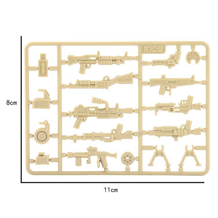 World War Ii Building Block Doll Military Toy Accessories Parachute Weapon Piece Equipment