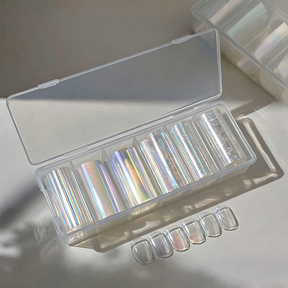 Laser Nail Foil Decals Iridescent Nail Decals Professional Manicure Decals  Nail Decoration