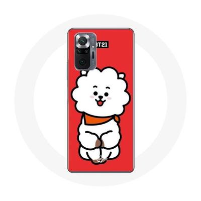 Чехол - MANIACASE - Xiaomi Redmi Note 10 Pro - Красный - BTS Bangtan Boys BT21 RJ - Мягкий силикон
