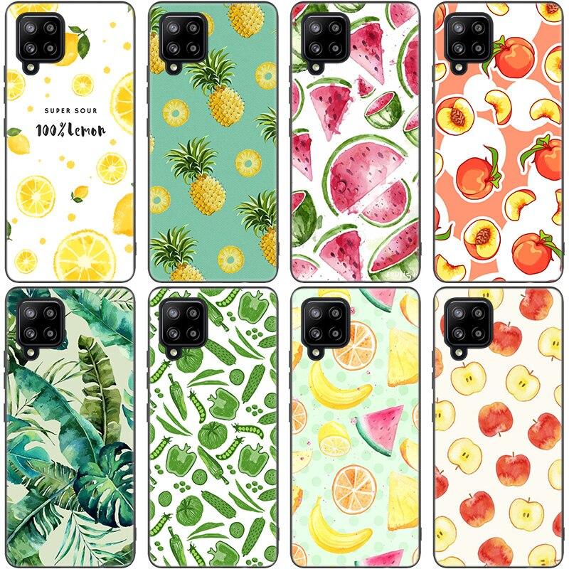 Summer Green Leaves Fruit Lemon Case For Samsung Galaxy A12 A02S A22 A32 A52 A72 A71 A51 A41 A31 A21 A11 A50 A70 A10S A20S Cover