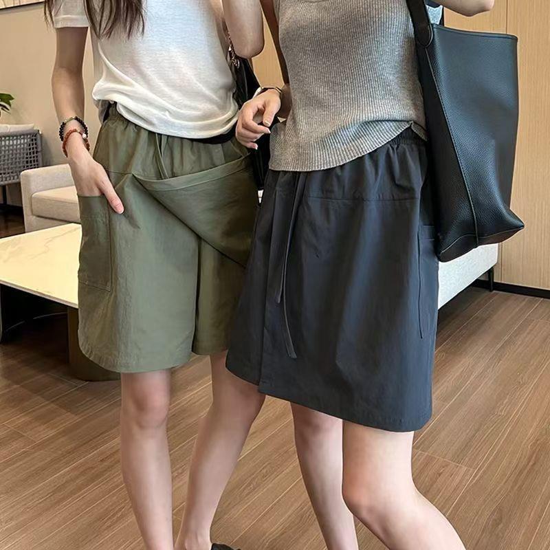Women's High Waist Summer Sun Protection Skirt Shorts - Plus Size, Casual, Versatile, Anti-exposure, Slimming, Loose Fit