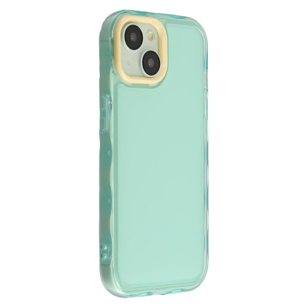 For iPhone 13 Case Inner Wave Pattern TPU+Acrylic Phone Cover