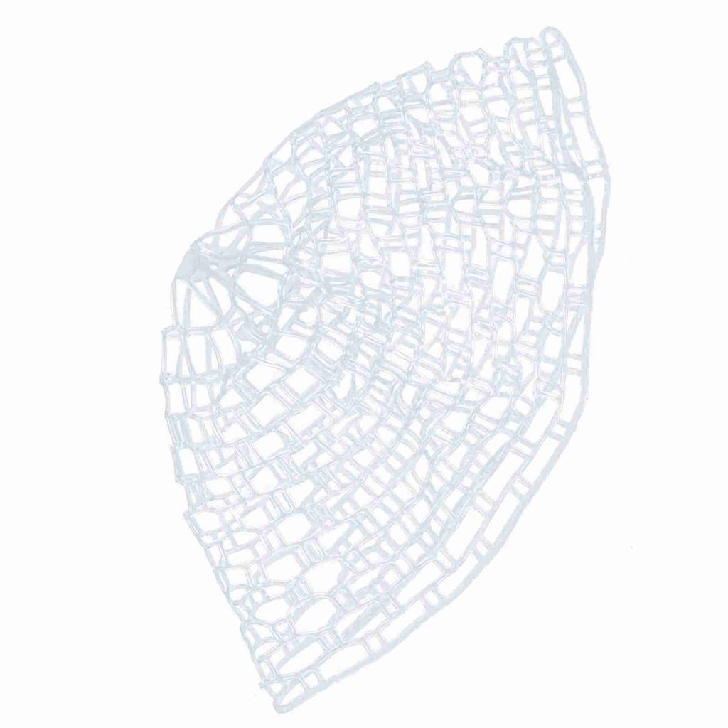 Outdoor Fly Fishing Landing Net Clear Rubber Replacement Mesh Bag(Mudium)