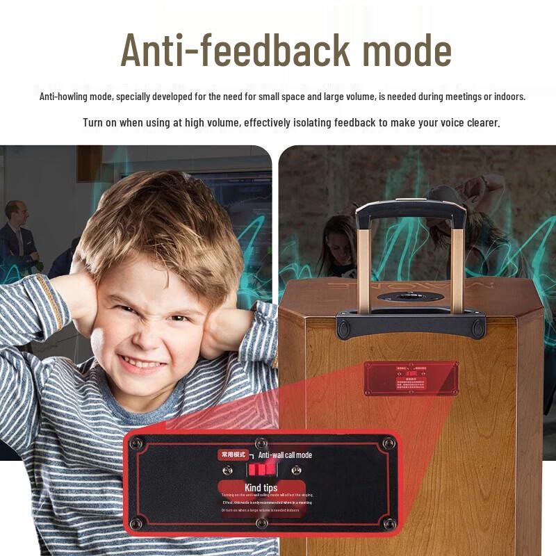 MALONE M-8910 Portable Bluetooth Karaoke Trolley Speaker CN plug (adapter included)