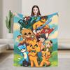 Soft Warm Blanket Picnic Mikecracked Mikes  Throw Blanket  Flannel Bedspread For Outdoor Comfortable Sofa Bed Cover