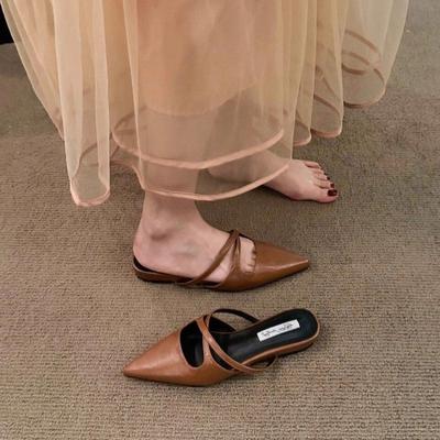 Женские босоножки Bailamos с острым носком, элегантные туфли на низком каблуке, летняя мода, женские туфли-мюли, туфли-лодочки, туфли-лодочки