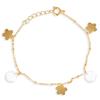 [Q4618] - Gold Plated Bracelet 'Flora' Gold - 8 Mm