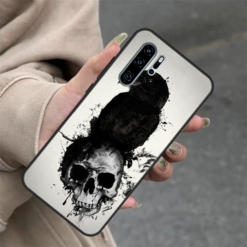 Чехол Gothic Skull для Huawei Nova 3i 7i 8i 11i Y60 Y70 Y90 Y61 Y91 10 9 SE 11 Pro P20 P40 P30 Lite