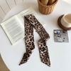 Decoration Slender Scarf Leopard Print Neck Scarf Fashion Decor Ribbon Scarf  Bag Decoration