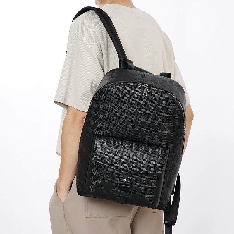 Модный рюкзак мужской рюкзак большой емкости из натуральной кожи в клетку дорожная школьная сумка мужская сумка Advanced Sense для мужчин