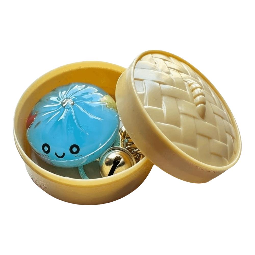 Cute Cartoon Miniature Bun Keychain Acrylic Baozi Pendant Steamed Bun Pendant  Purse Accessory