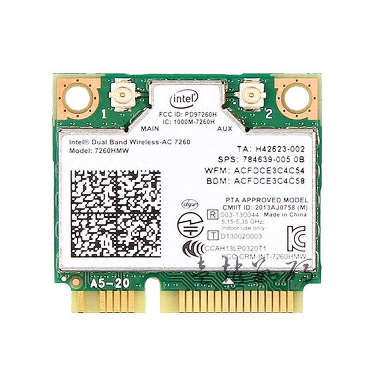 Двухдиапазонная беспроводная сетевая карта 1200M 7260AC с 5G и Bluetooth 4.0 MINI PCIe