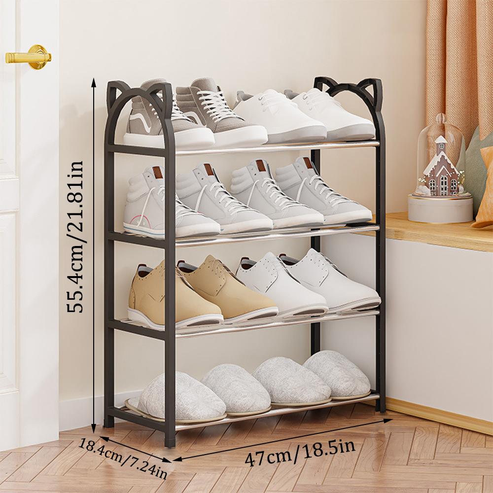 Creative Simple Plastic Assembly Shoe Rack Cartoon Multi-Layer Assembly Home Shoe Rack Dormitory Stainless Steel Storage Rack