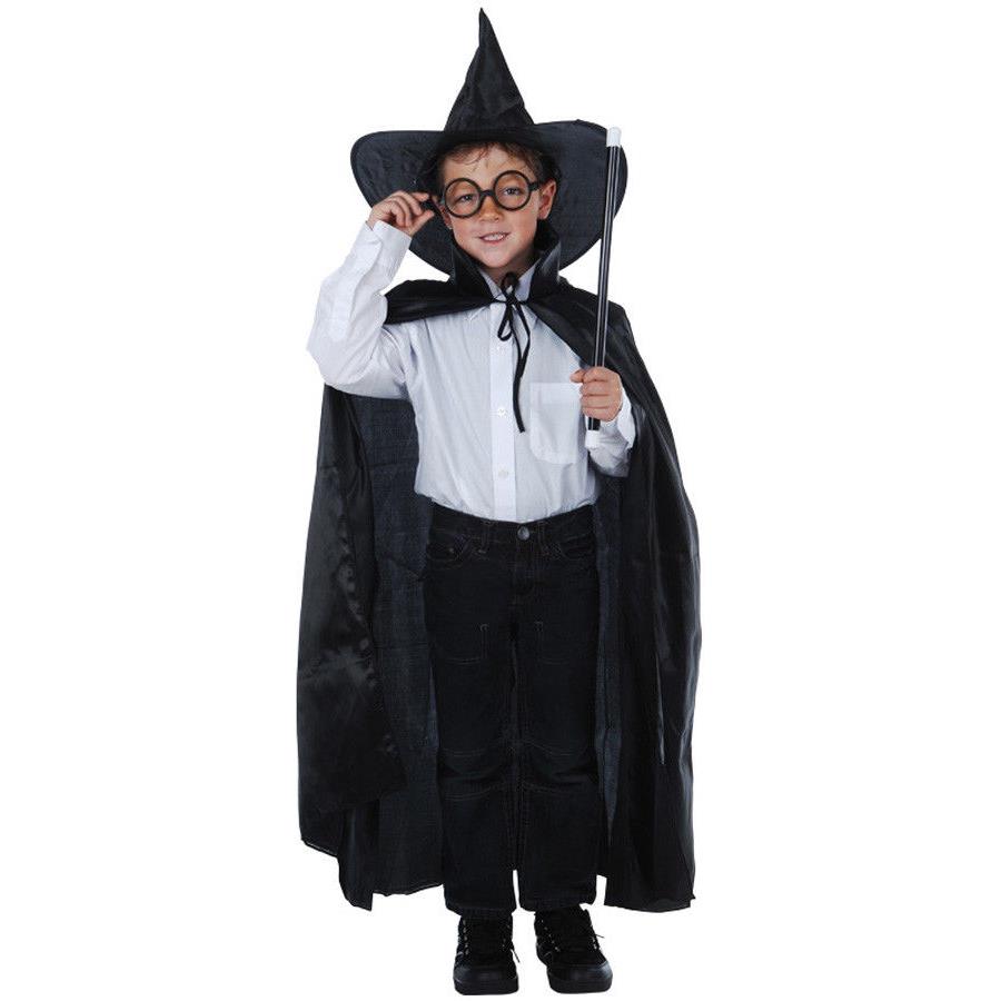 Wizard Set: Cape, Hat, Glasses, Wand