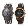 BOBO BIRD Pair Watches, Wooden Watches with Gift Box, Analog, Japanese Quartz Movement, Chronograph, Lightweight, Date Display, Stopwatch, Men's and W