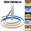 Светодиодная лента 5M 12V водонепроницаемая SMD5050 2835 гибкая лента 60-480 светодиодов/м теплый белый для домашнего декора