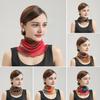 Women Floral Chiffon Ring Scarf Neck Guard False Collar Elastic Bib Wraps Travel Scarf Versatile Accessory