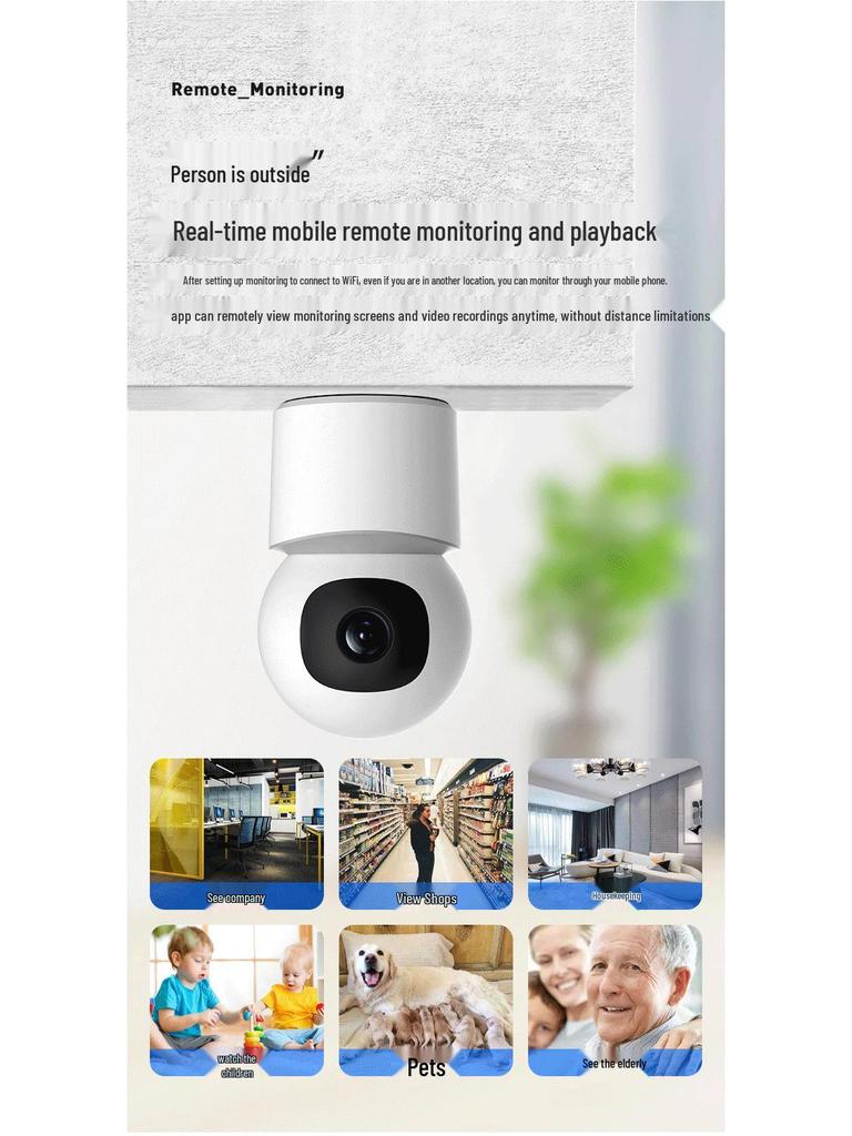 Умная WiFi-камера TUYA: Мобильный удаленный мониторинг, HD ночное видение, Голосовая связь