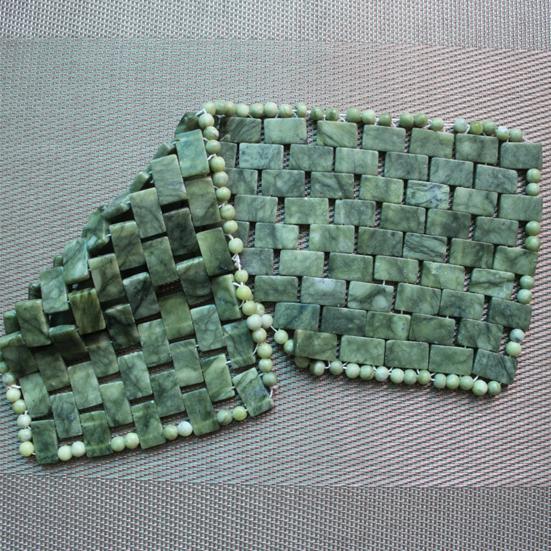 Natural Jade Eye Cover Cooling Eye Cover Hot Cold Stone Therapy Massage Tool for Healthy Skin Anti-Aging Headache Relief Home Beauty SPA Massager