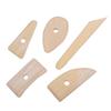 5-Piece Wooden Pottery Clay Sculpture Tools Set