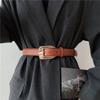 Элегантный черный пояс из искусственной кожи для женщин, идеально подходящий для летних нарядов и многослойности.